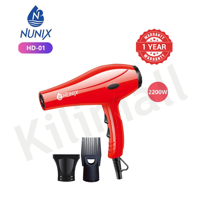 Nunix  2200W  Hair  Dryer  HD01  Professional Blowers Blow Dryer Low Noise Hot And Cold Wind Styling Tools as picture as pictureas picture,as picture