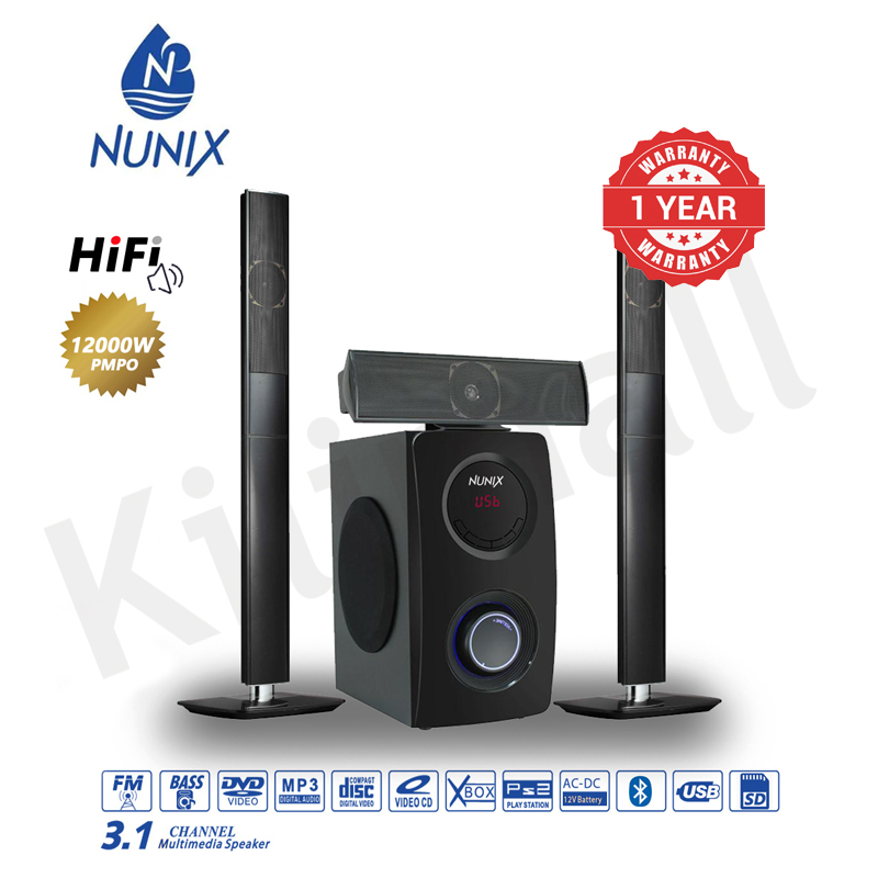 Nunix M7 3.1ch  Home Theater System  Speakers  Bluetooth Woofer woofers  Speaker Systems AC/DC Subwoofer woofer