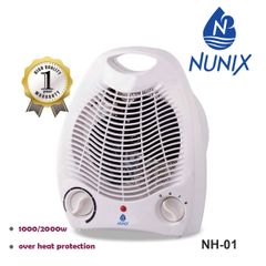 (Biggest Discount!)NUNIX  NH01 Room Quartz Heater White