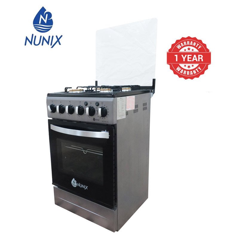 Nunix KZ-560-GO Free Standing 4 Gas Burners Oven Cooker Gas Cooker