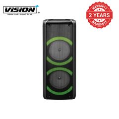 Vision plus Beatbox Vision Plus Vibe Series Speaker Quality bluetooth TF card USB support with Microphone portable speaker 2 years warranty LCD display quality audio control party  Black 40w VP6BB