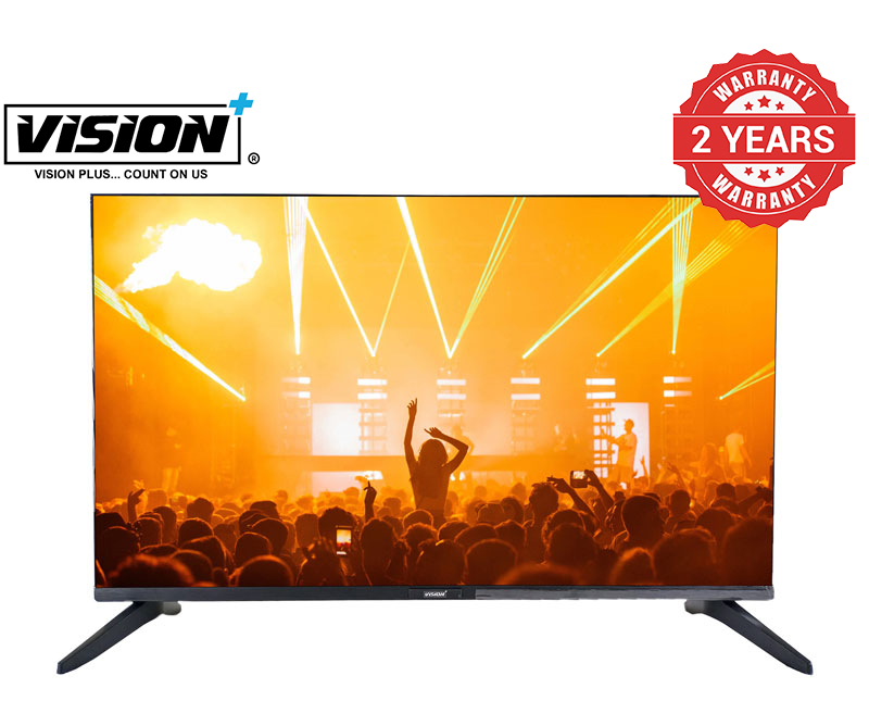 Vision Plus 32 inch digital frameless Television VP8832DF  HD TV, Dolby Audio Slim Design  HDMI and USB ports optimized Connectivity 2 years warranty