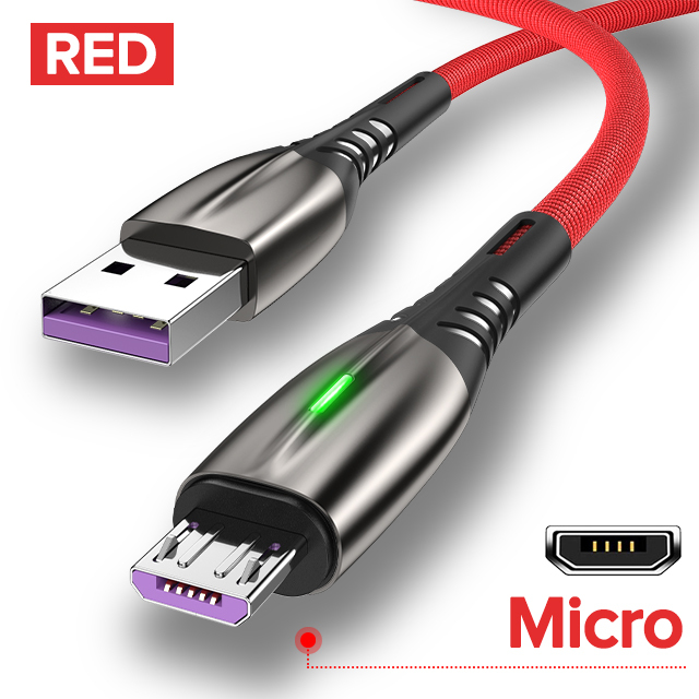 5A 2m  Micro USB Fast Charging Mobile Phone Android Charger Type-C Data Cord For Huawei P40 Mate 30 Xiaomi Redmi