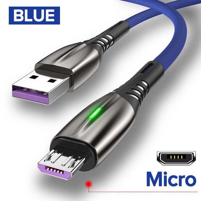 5A 2m  Micro USB Fast Charging Mobile Phone Android Charger Type-C Data Cord For Huawei P40 Mate 30 Xiaomi Redmi