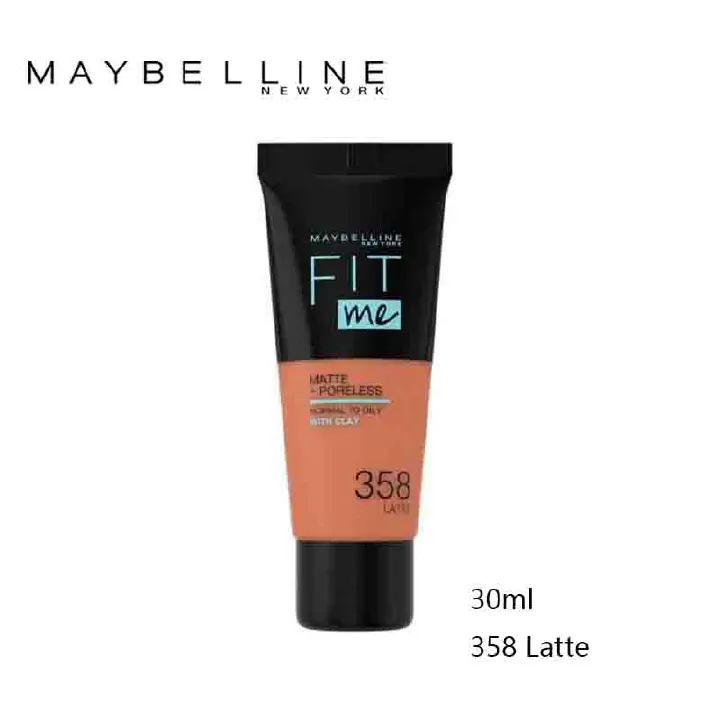 【Clearance Deal Only】Maybelline Fit Me Matte And Poreless Foundation 30ml 358 Latte Makeup