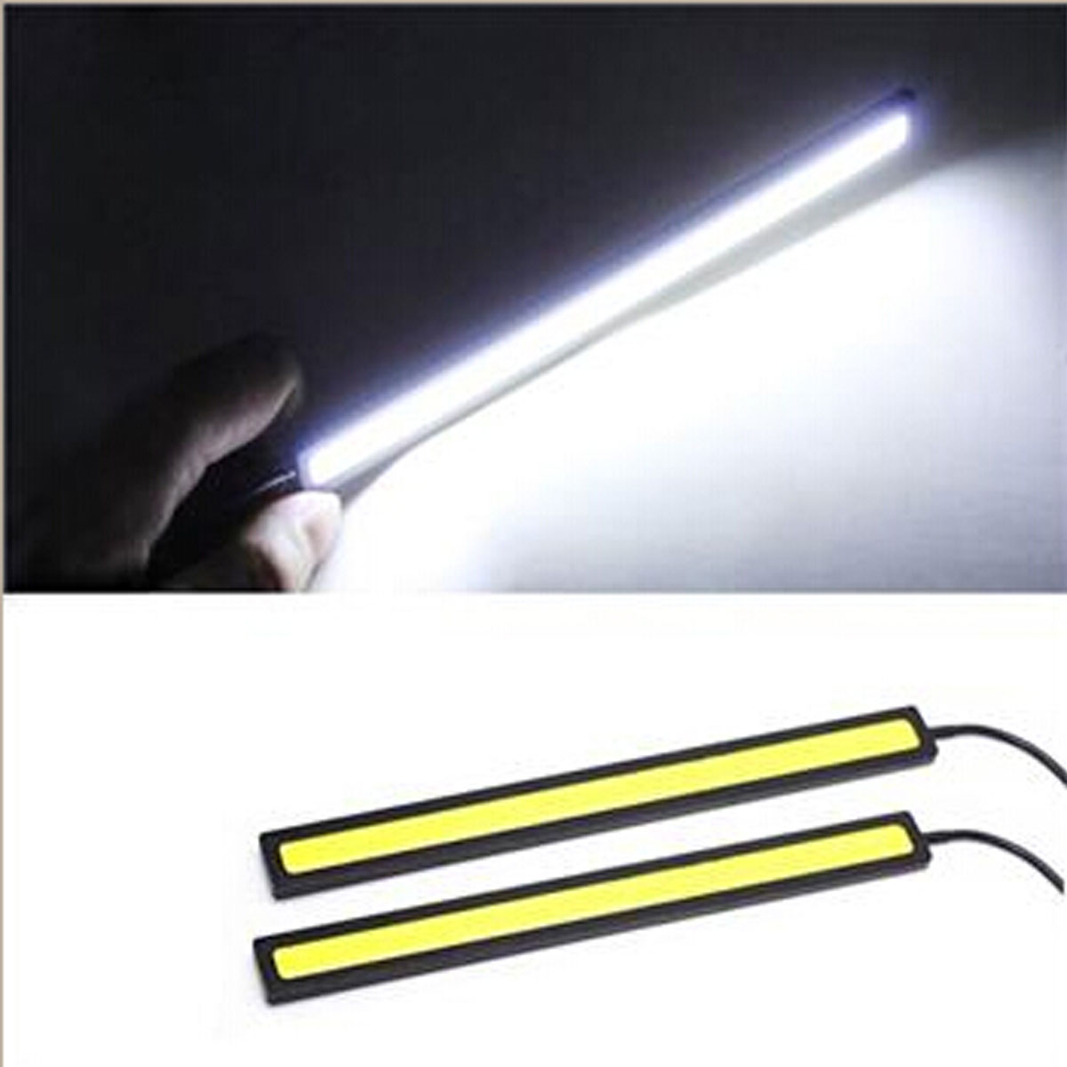 2pcs Bright White Car COB LED Light DRL Fog Driving Lamp Waterproof DC 12V
