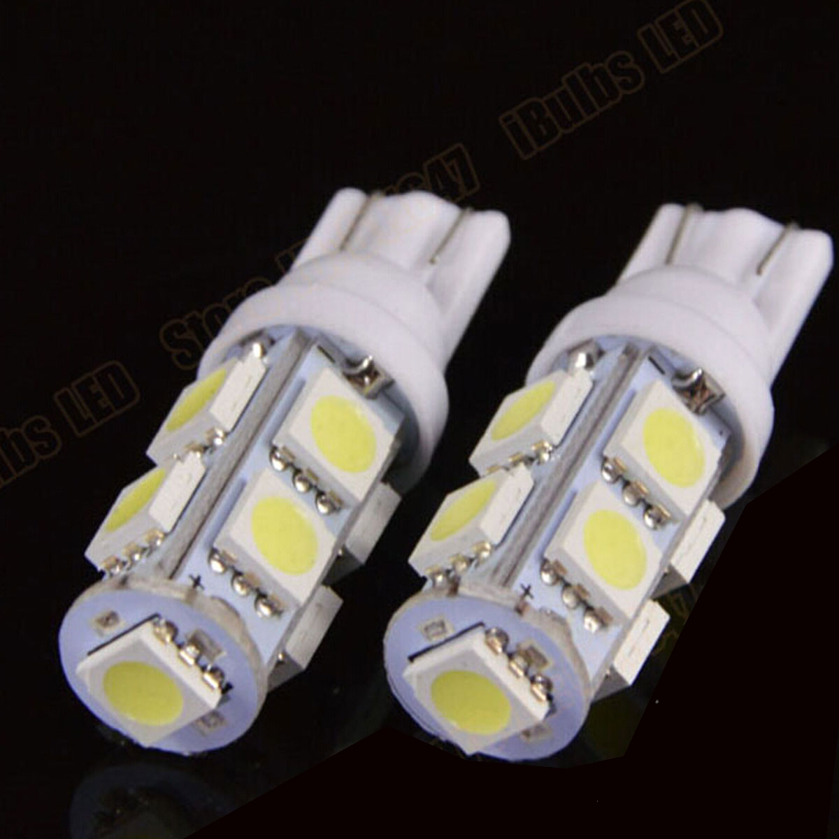 2X 9SMDC 12V Led 10 5050 Auto Car Side Wedge Tail Light/Turn Signal Lamp Bulb