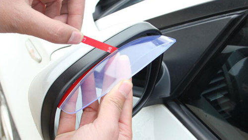 Car Rearview Mirror Rain Shade Flexible Car Back Mirror Eyebrow Rain Cover Rainproof Blade Universal