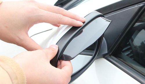 2pcs Universal Rain Shield Flexible Peucine Car Rear Mirror Guard Rearview Mirror Rain Shade