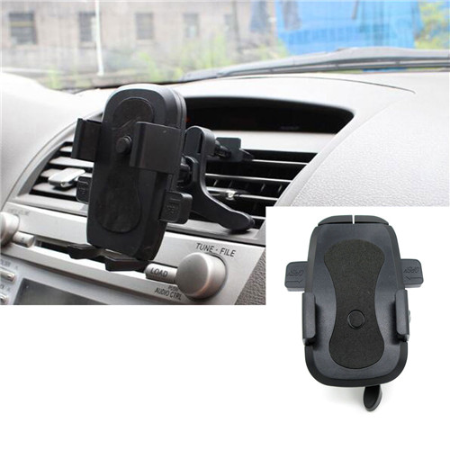 Car Mobile Phone Holder 360 Degree Rotation Anti-slip Plastic Car Use Air Vent Phone Holder