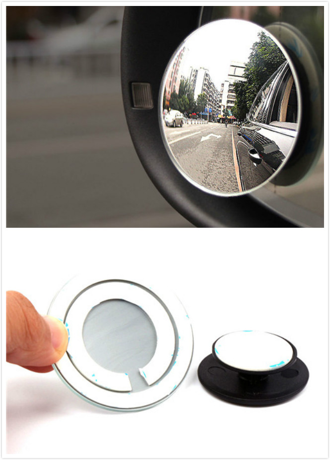 Adjustable Car 360 Degrees Small Round Blind Spot Wide-angle Lens Mirror Universal