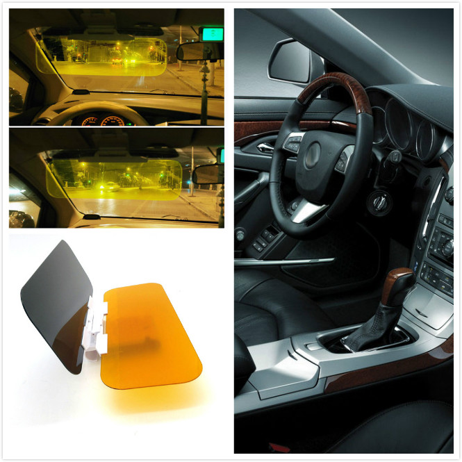 HD Car Sun Visor Goggle Day Night Anti-dazzle Anti Glare Mirror UV Blocker Sun Shade Fold Flip Visor
