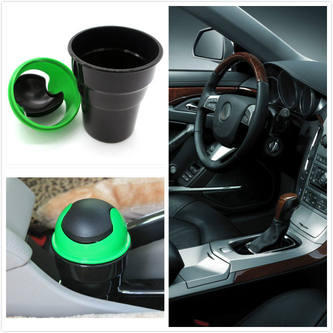 NewMini Car Trash Bin Automatic Vehicle Garbage Dust Holder Interior Litter Container Keep Car Clean