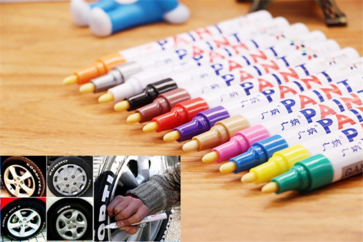 1 PC Silver Color Universal Waterproof Permanent Paint Marker Pen Car Tire Tire Tread Rubber Metal