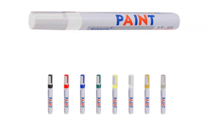1PC White Color Universal Waterproof Permanent Paint Marker Pen Car Tire Tire Tread Rubber Metal