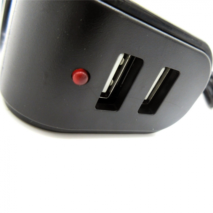 Universal 2 Sockets USB Quick Car Charger for Electronic Devices