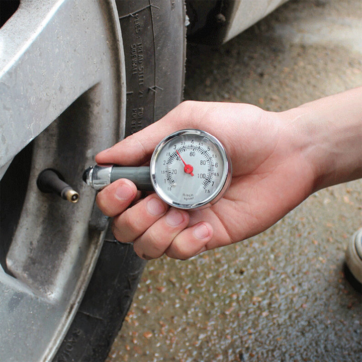 Auto Motor Car Truck Bike Tyre Tire Air Pressure Gauge Dial Meter Vehicle Tester