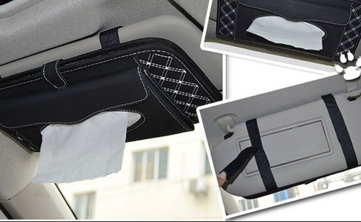 Car Hanging Seat Back Type Car Shade Block  Cute Interior Auto Accessories Armrest Tissue Box