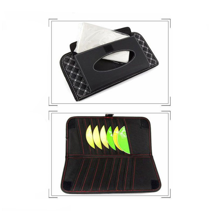 Car Hanging Seat Back Type Car Shade Block  Cute Interior Auto Accessories Armrest Tissue Box