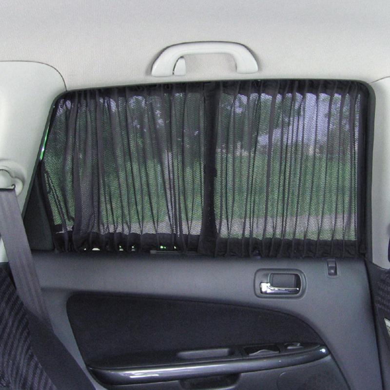 2PCS Car Sun Shade Window SunShade Curtain Windshield Sunshade Adjustable Foldable Car Styling