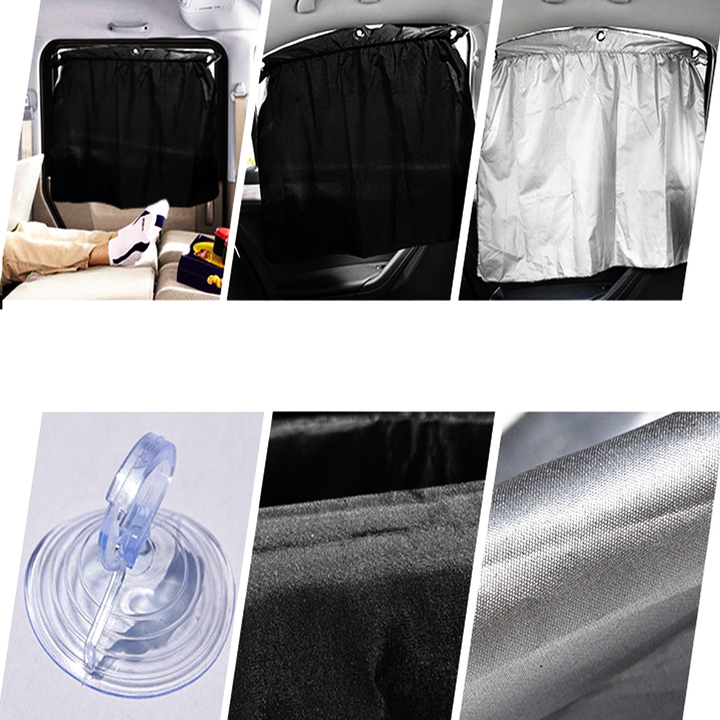 4 Pieces/Lot Rear Side Window Curtain Car Sun Block Curtains Car Blackout Shades