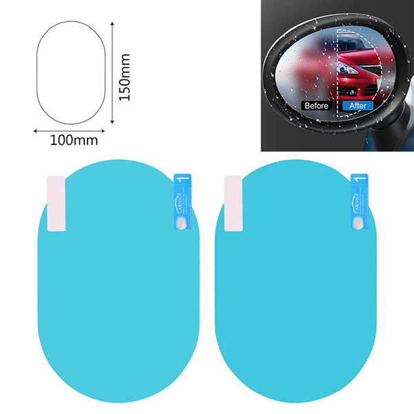 2Pcs Anti Fog Car Rearview Mirror Film Rainproof Clear Car Sticker
