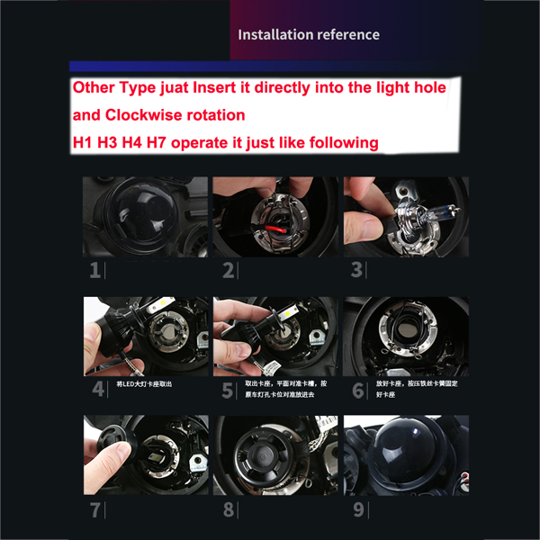 2PCS Car Headlight H1 H3 H4 H7 LED 55W LED Bulb Auto Fog Light 12V