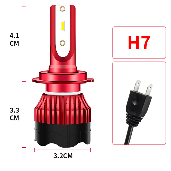 2pcs Car Headlight Bulbs LED H1 H3 H4 H7   Auto Bulb 10200LM 6000K 55W 12-24V Car Lights Universal
