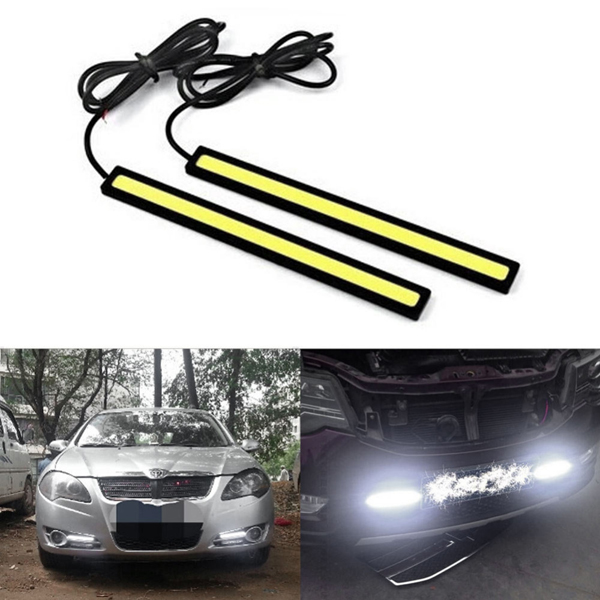 2PCS 14CM  COB LED Car Fog Daytime Running Lamp DRL Driving Strip Light