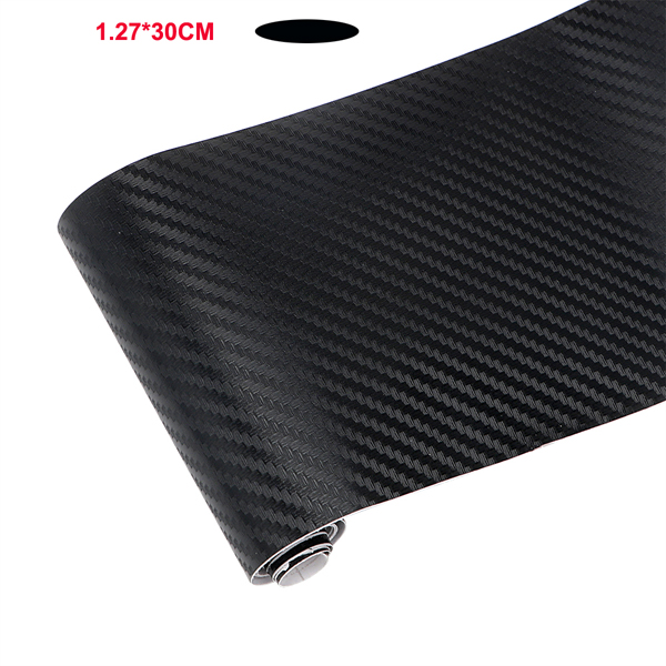 5PCS 30cmx127cm 3D Carbon Fiber Vinyl Car Wrap Sticker Sheet Roll Film Car Interior Motorcycle