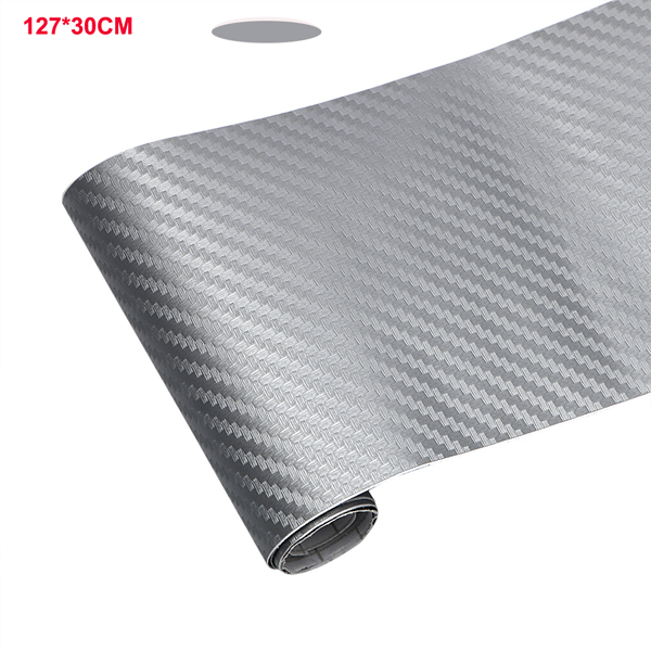 5PCS 30cmx127cm 3D Carbon Fiber Vinyl Car Wrap Sticker Sheet Roll Film Car Interior Motorcycle
