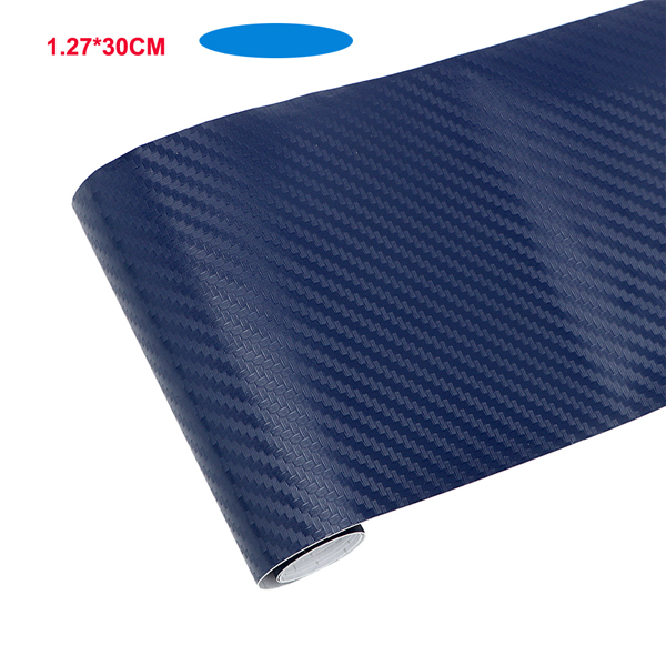 5PCS 30cmx127cm 3D Carbon Fiber Vinyl Car Wrap Sticker Sheet Roll Film Car Interior Motorcycle