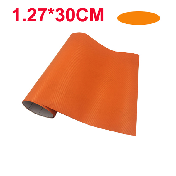 5PCS 30cmx127cm 3D Carbon Fiber Vinyl Car Wrap Sticker Sheet Roll Film Car Interior Motorcycle