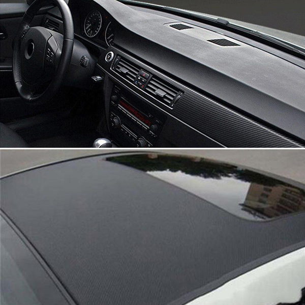 5PCS 30cmx127cm 3D Carbon Fiber Vinyl Car Wrap Sticker Sheet Roll Film Car Interior Motorcycle
