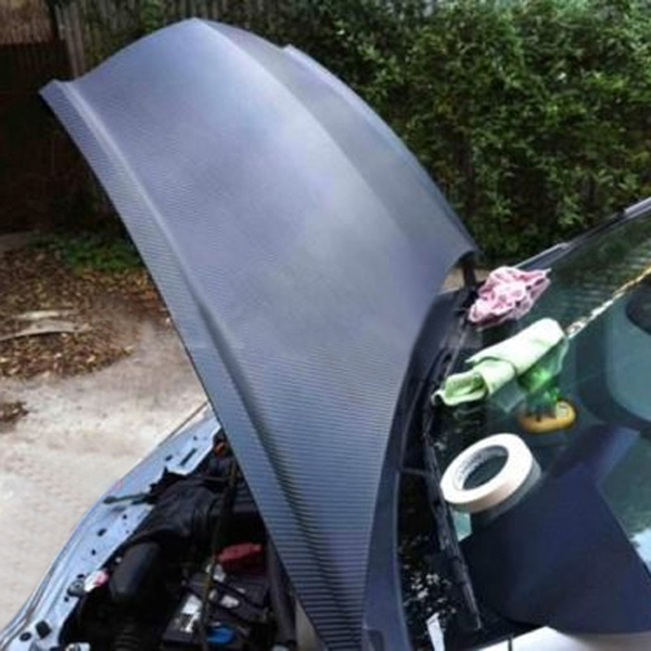 5PCS Waterproof Car Sticker 3D Carbon Fiber Vinyl Adhesive Film Sheet Roll Auto Car DIY Sticker