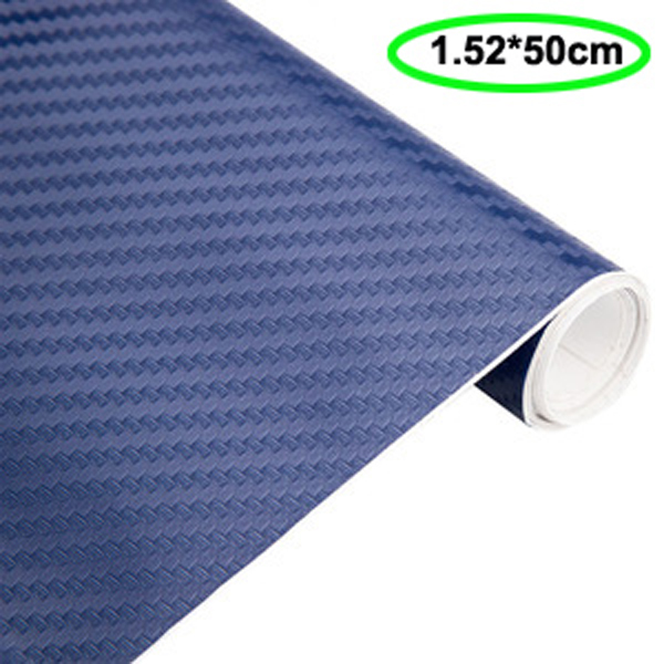 5Pices 1.52x0.5m 3D Silver Carbon Fiber Film Car Wrap film Sheet Car Body Wrapping Sticker Decor