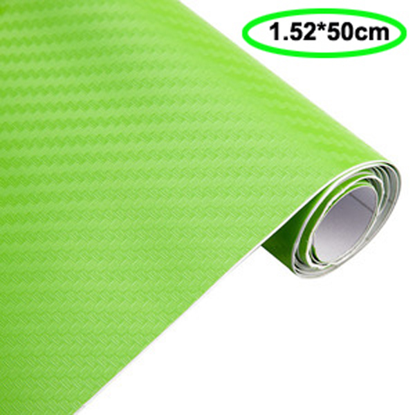 5Pices 1.52x0.5m 3D Silver Carbon Fiber Film Car Wrap film Sheet Car Body Wrapping Sticker Decor