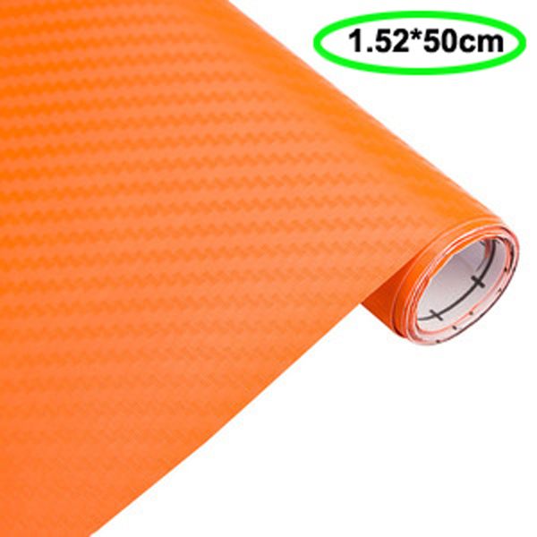 5Pices 1.52x0.5m 3D Silver Carbon Fiber Film Car Wrap film Sheet Car Body Wrapping Sticker Decor