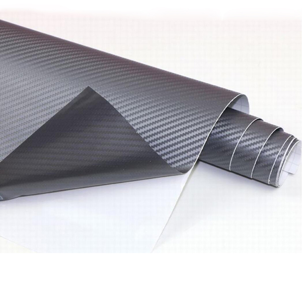 5Pices 1.52x0.5m 3D Silver Carbon Fiber Film Car Wrap film Sheet Car Body Wrapping Sticker Decor