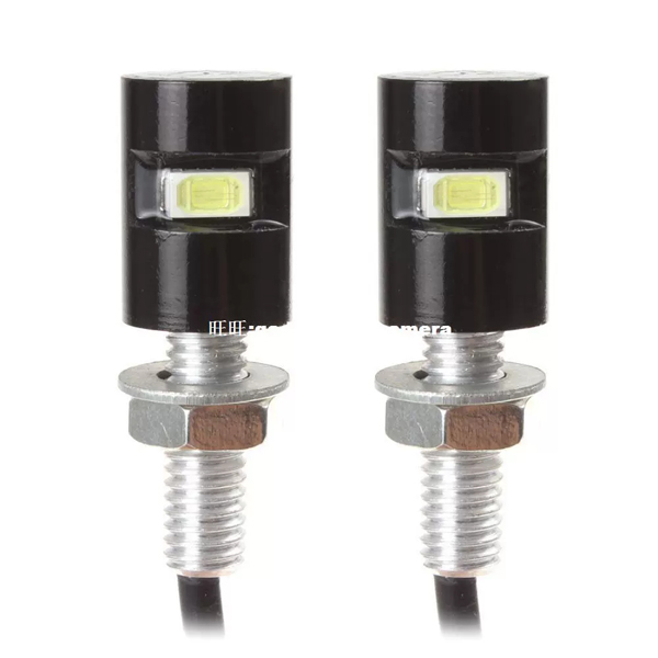 2pcs Motorcycle LED License Plate Lights Car Auto Front Tail Number Lamps Bulbs White