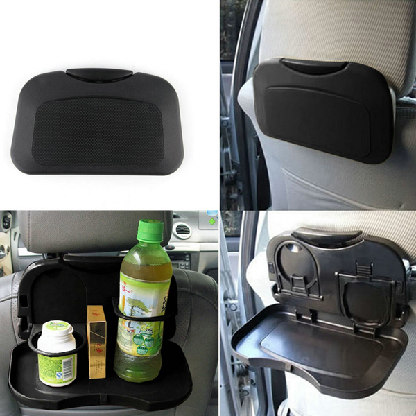 Car Folding Table Auto Drink Food Cup Tray Stand Desk Car Back Seat Table Beverage Holder