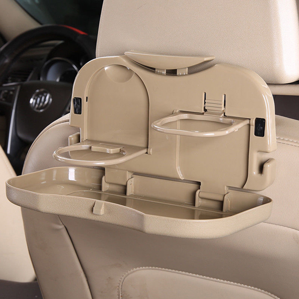 Car Folding Table Auto Drink Food Cup Tray Stand Desk Car Back Seat Table Beverage Holder