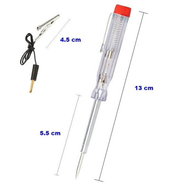 Car System Circuit Tester 6/12/24V Long Probe Continuity Test Replaceable Car Tool