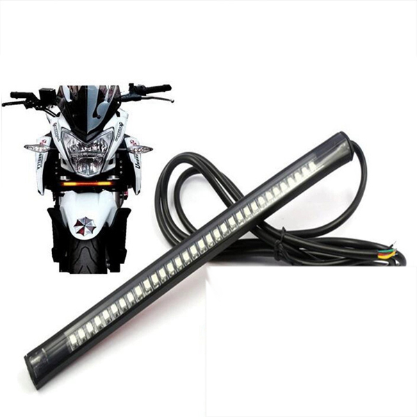 Flexible 48 LED Motorcycle Light Bar Strip Tail Turn Signal Tail Rear Brake Stop Lamp Brake Light