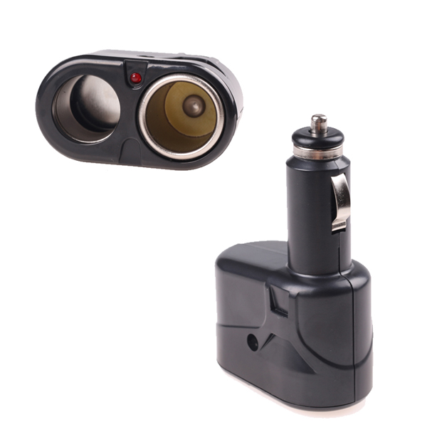 New Car Cigarette Lighter Splitter Plug Dual Car Charger