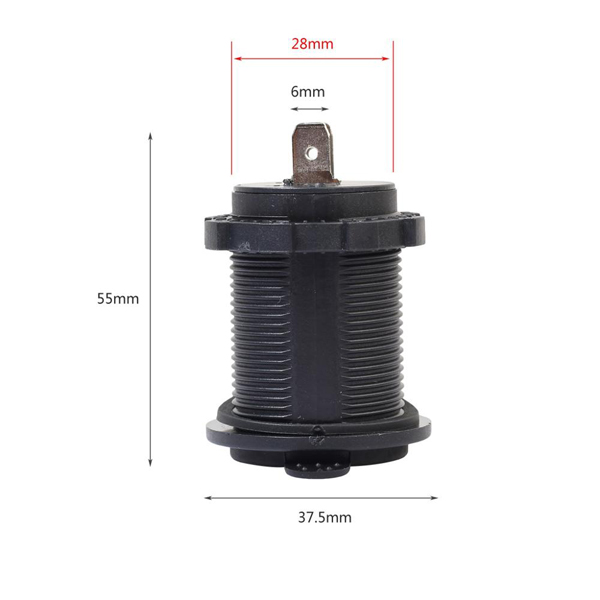 Waterproof 12V Car Cigarette Lighter Socket Auto Boat Motorcycle Tractor Power Outlet Socket