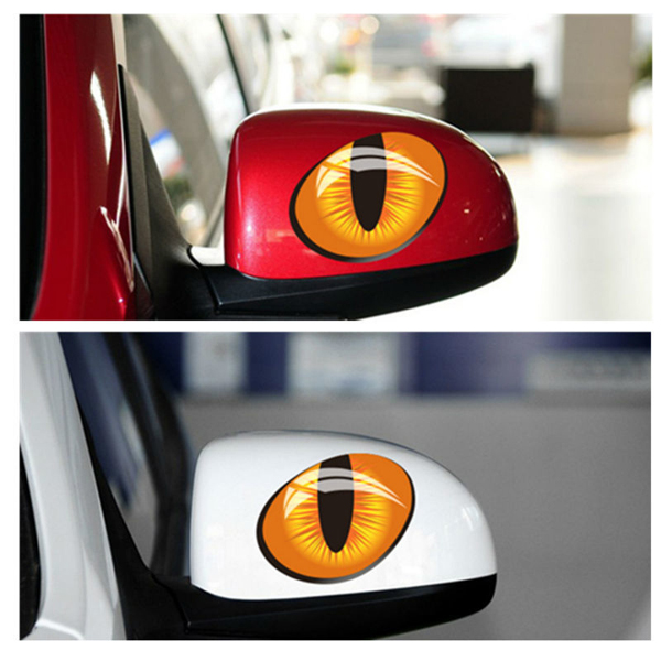 1 Pair 12*10cm Cute Simulation Cat Eyes Car Stickers 3D Vinyl Decal