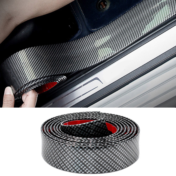 New Car Stickers 5D Carbon Fiber Rubber Styling Door Sill Protector DIY Car Styling