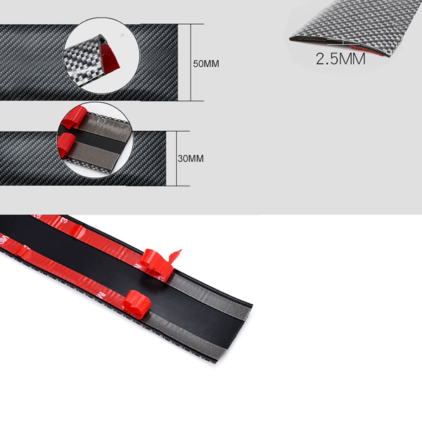 New Car Stickers 5D Carbon Fiber Rubber Styling Door Sill Protector DIY Car Styling