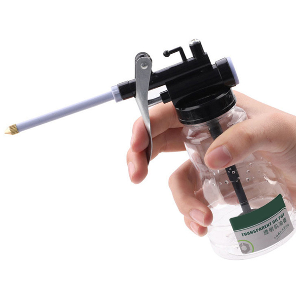 New 250 ml Oiler Greasing Transparent Oil Can Lubrication High Pressure Pump Oiler
